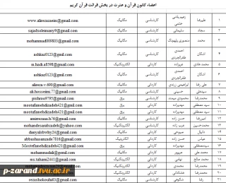 معرفی اعضاء کانون قرآن و عترت در بخش قرائت قرآن مجید