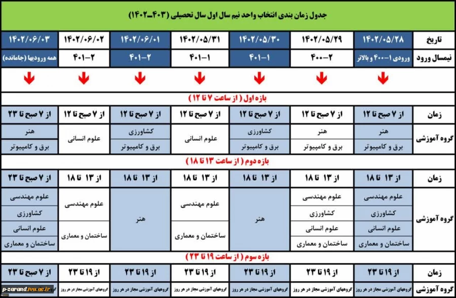 ﺗﻘﻮﯾﻢ آﻣﻮزﺷی ﺳﺎل ﺗﺤﺼﯿﻠی1403-1402 2